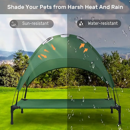 Heeyoo Elevated Dog Bed with Canopy