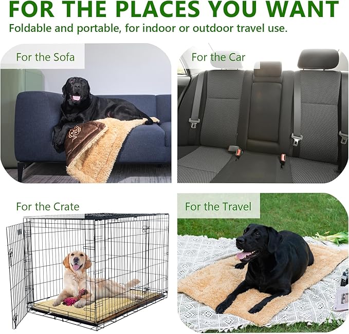 Dog Crate Mat Dog Bed Mat 27.5x43”Reversible Pet 500gms Sleeping