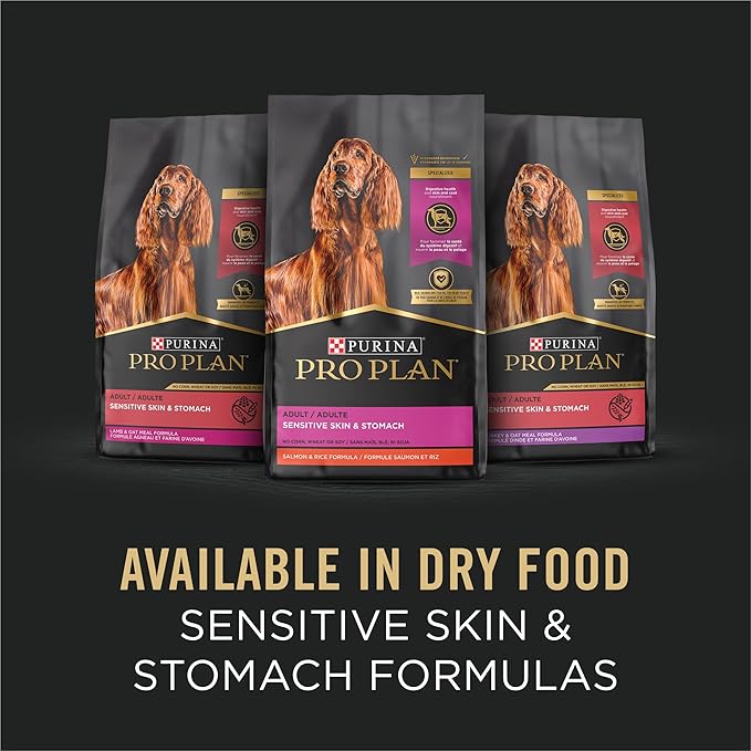 Purina Pro Plan Sensitive Skin and Stomach Wet Dog Food Pate Lamb and Oat Meal Entree - (Pack of 12) 13 oz. Cans