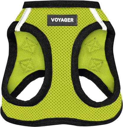 Voyager Step-in Air Cat Harness - All Weather Mesh Step in Vest Harness for Small and Medium Cats by Best Pet Supplies - Harness (Lime Green/Black Trim), XXS (Chest: 10.5-13")