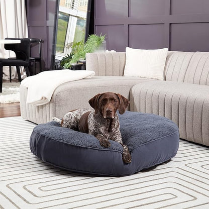 Happy Hounds Scout Deluxe Round Pillow Style Sherpa Dog Bed (42 x 42 in.),