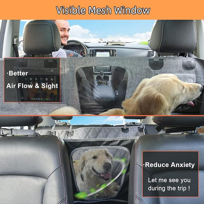 Car Dog Cover with Zipper- Car Hammock for Dogs Waterproof