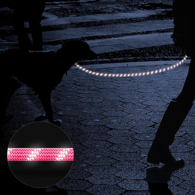 Heavy Duty Dog Leash for Large Medium Small Breed Dogs Handle,4/5/6 FT Holder,Pink,1/2 inch