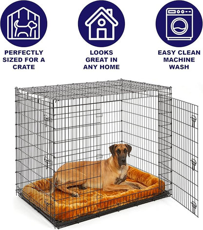 MidWest Homes for Pets Bolster Pet Bed for Dogs & Cats 54L-Inch Cinnamon Dog Bed or Cat Bed w/ Comfortable Bolster 54-Inch Dog