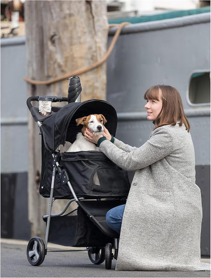 TRIXIE Foldable Pet Stroller for Cats and Dogs