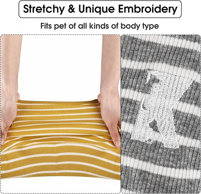 Koneseve Dog Shirt Vest Lightweight Stretchy Dog T-Shirts 2 Pack