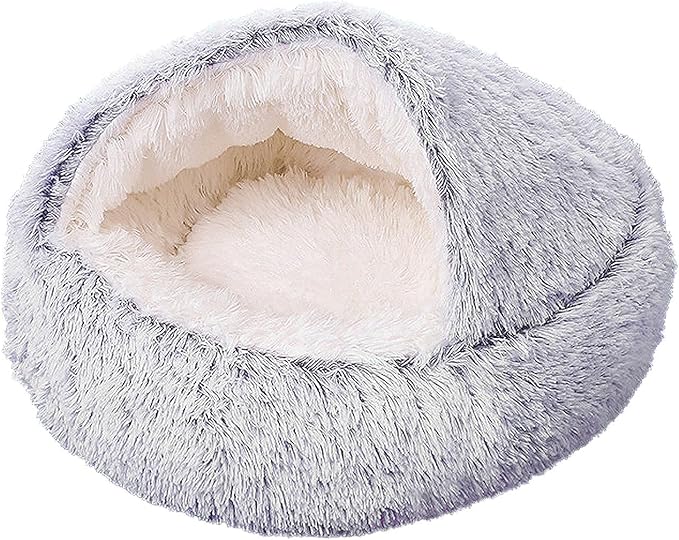 Cozy Dog Bed cat Bed with Cover cave for Small Dogs