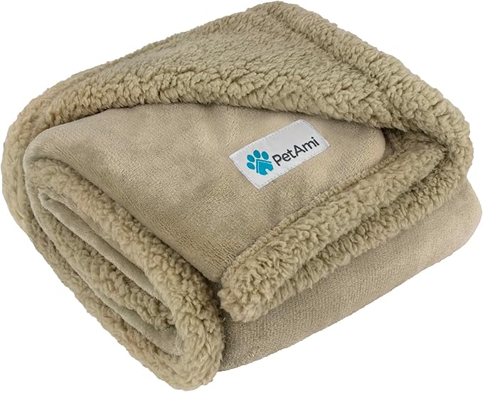 PetAmi Dog Blanket for Bed 60x80 Solid