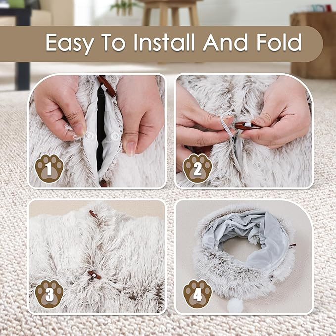 Cat Tunnel Bed for Indoor Cats