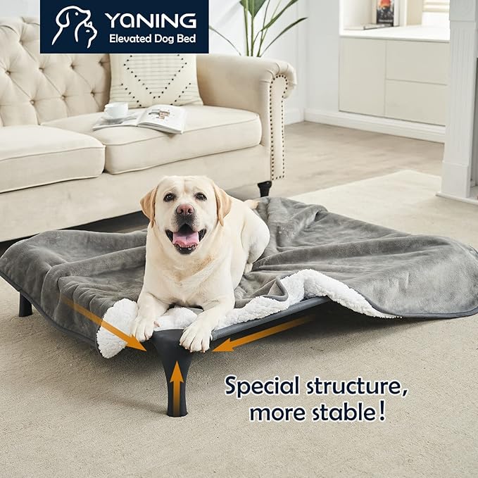 Elevated Dog Bed for Large Dogs 150lbs, Durable