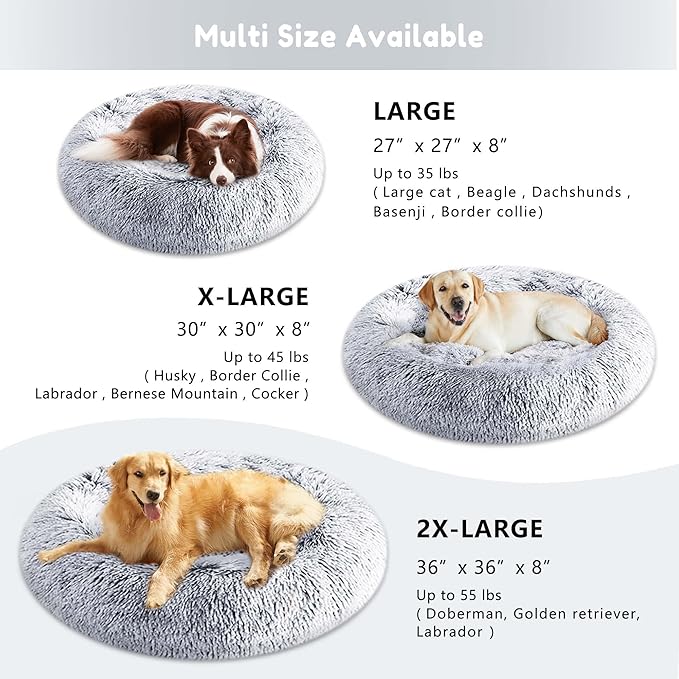 Calming Dog Bed & Cat Bed (20"/24"/27"/30")