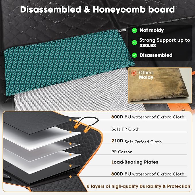 MIXJOY XL Dog Back Seat Extender for Truck