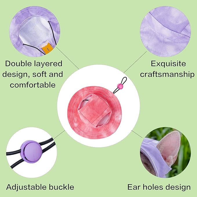 Pet hat with Ear Holes Sunscreen Baseball Cap Suitable for Small and Medium-Sized Dogs Outdoor Climbing hat in Summer Pet Products (Large