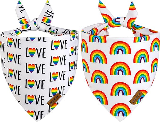 Rainbow Dog Bandanas 2 Pack