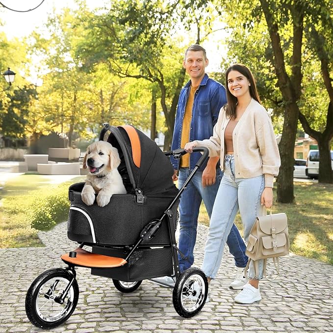 Dog Strollers for Medium Small Pet 3 in 1 Pet 3 Wheels