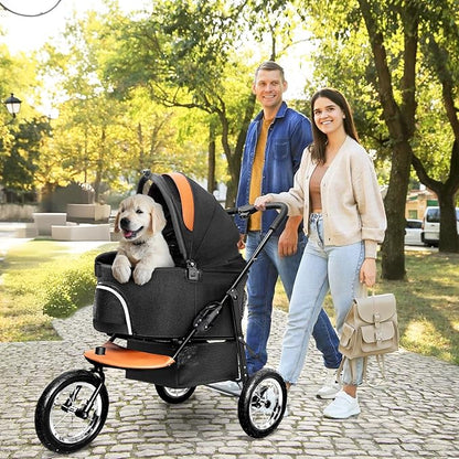 Dog Strollers for Medium Small Pet 3 in 1 Pet 3 Wheels