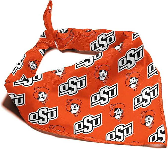 NCAA Officially Licensed Bandana for Dogs and Cats | Fits Pets Great Gift Idea | Easy-to-Tie (Small, Oklahoma State Cowboys)