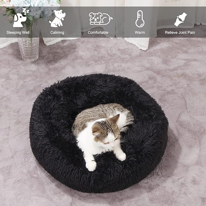 Black Dog Bed Washable 19 inches 10 lbs