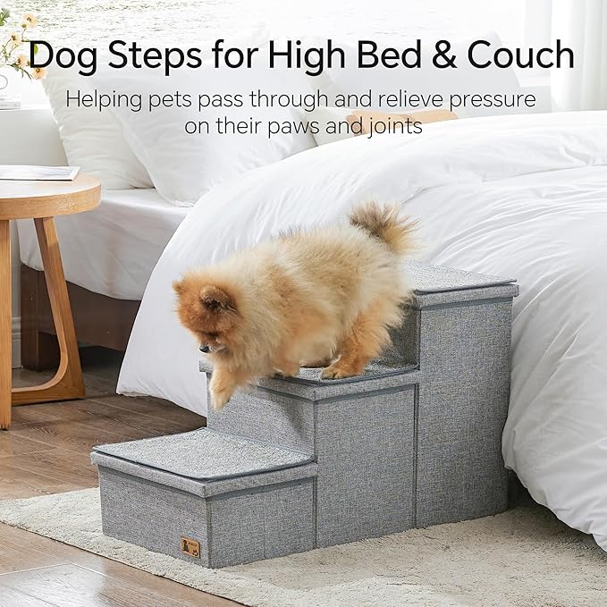 BEDELITE Dog Stairs for Small Medium or Large Dogs 3 Tiers 17" H,