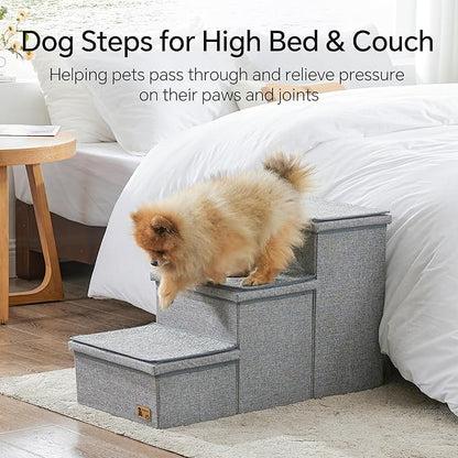 BEDELITE Dog Stairs for Small Medium or Large Dogs 3 Tiers 17" H,