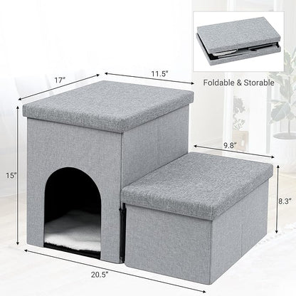 Heeyoo Dog Stairs for Small Dogs 2-Step Pet