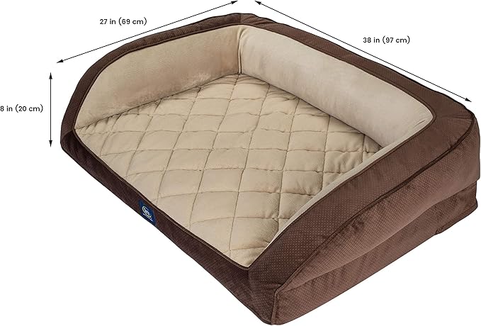 Serta Ortho Quilted Couch Pet Bed