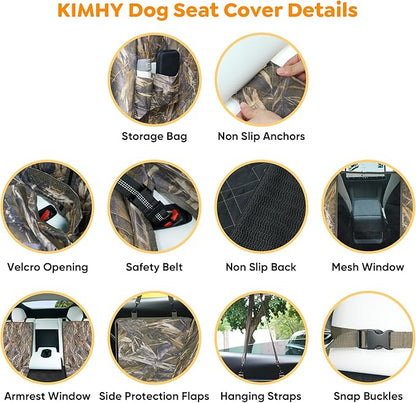 XXL Dog Car Back Seat Cover (63" W X 94" L)