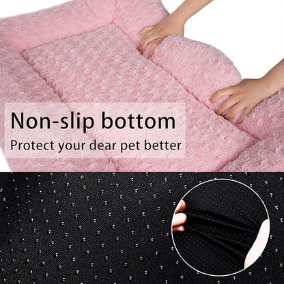 Dog Beds Crate Pad for Medium (29"x21"Pink)