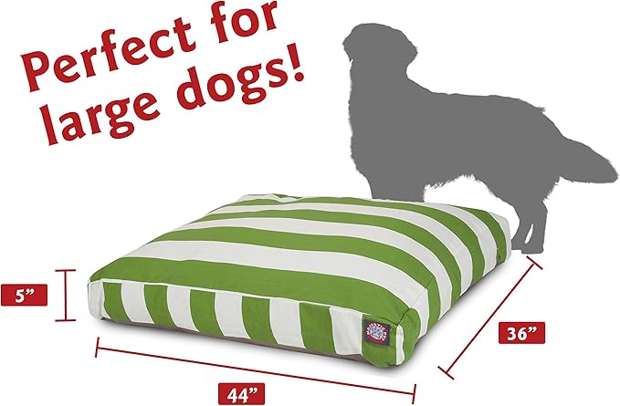 Majestic Pet Rectangle Large Dog Bed Washable – Non Slip Comfy Pet Bed – Dog Crate Bed with Removable Washable Cover – Dog Kennel Bed for Sleeping 44x36x5 Inch