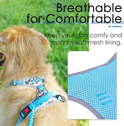 ThinkPet No Pull Harness Breathable Sport Harness with Handle-Dog Harnesses Reflective Adjustable for Medium Large Dogs