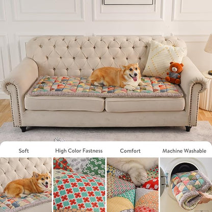 Garden Chic Cotton Protective Couch Cover Design,70x180 cm/27.6x70.9