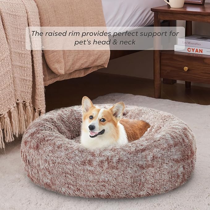 Calming Donut Dog Beds for Medium Size Dog and Large Size Dog 30")