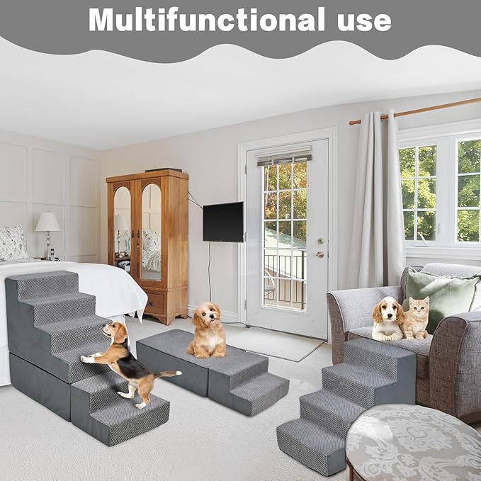 Dog Stairs 30 inches High 28-34 inches 33D Foam 30 inches,