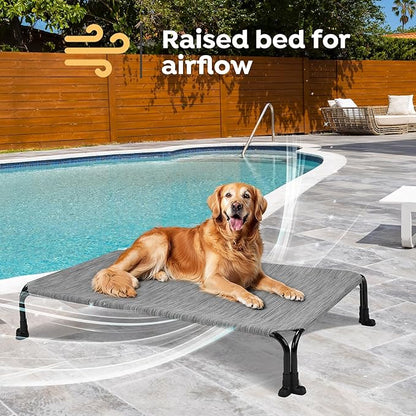 Veehoo Elevated Dog Bed 41" x 27", Black