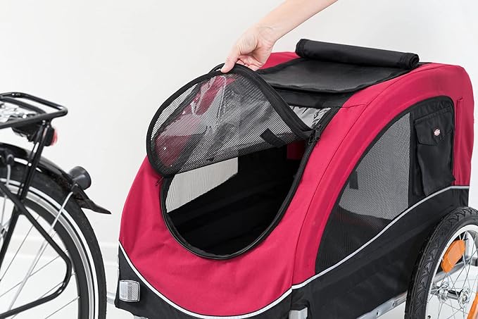 TRIXIE Convertible Dog Bike Trailer and Pet Stroller for Medium Dogs up to 66 lbs
