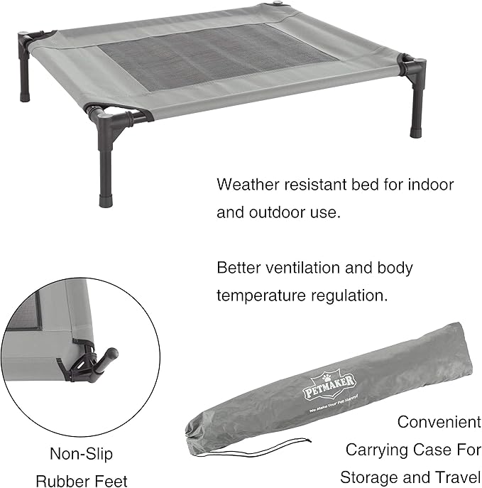 Elevated Dog Bed 30x24-Inch Portable 50lbs by