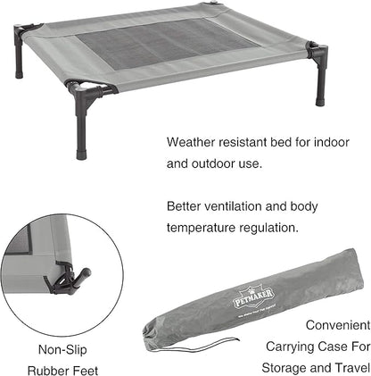 Elevated Dog Bed 30x24-Inch Portable 50lbs by
