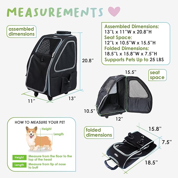 Petique 5-in-1 PET Carrier 25LBS -