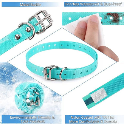 Replacement Collar Strap 3/4',Adjustable,Metal Buckled,Waterproof Pack2)