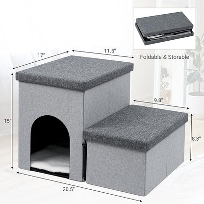 Heeyoo Dog Stairs for Small Dogs 2-Step Pet