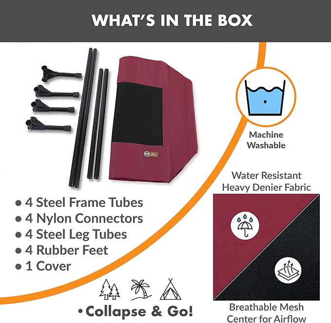 K&H Pet Products Cooling Elevated Dog Bed Outdoor Raised Dog Bed with Washable Breathable Mesh