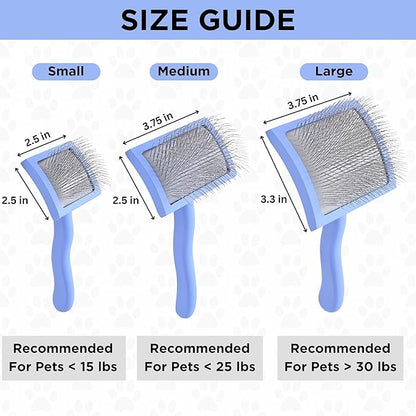 We Love Doodles Grooming Curved Slicker Brush for Long-Haired Dogs - Poodle, Golden Doodle, and Dematting (Large)