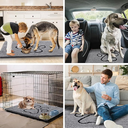 smiry Dog Door Mat for Muddy Paws (30x20 Inches,