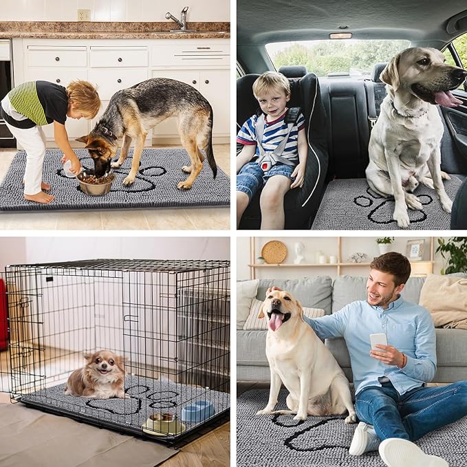 smiry Dog Door Mat for Muddy Paws (48x30 Inches,