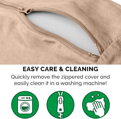 Furhaven 35" Round Cooling Gel Dog Bed for Large/Medium Dogs w/ Removable Washable Cover 50 lbs 35-inch