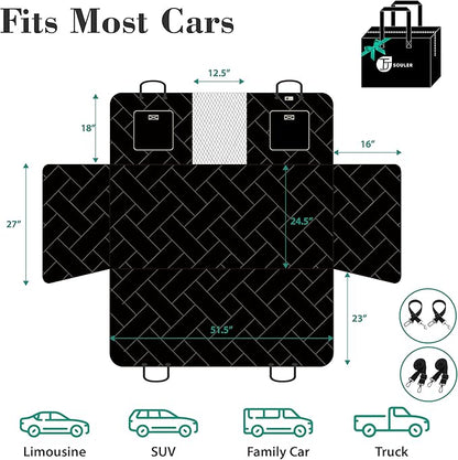 Hard Bottom Dog Car Seat Cover for Back Seat