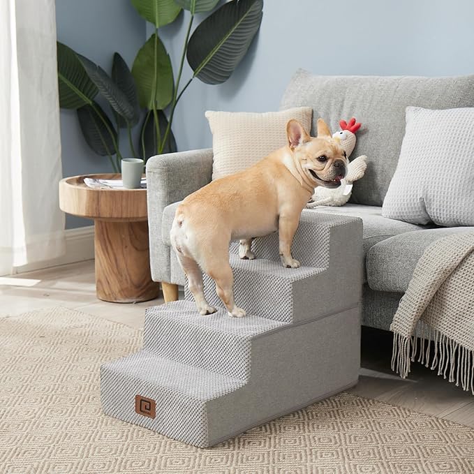 EHEYCIGA Dog Stairs for Bed 18”H 4-Step Dog