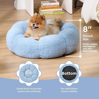 Lesure Calming Small Dog Bed 25 lbs, 23"