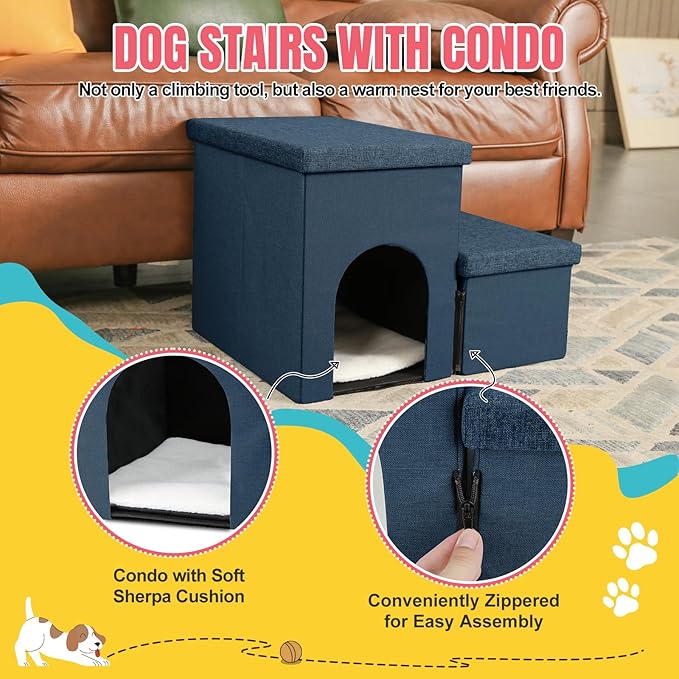 Dog Stairs for High Beds 22 inches(3