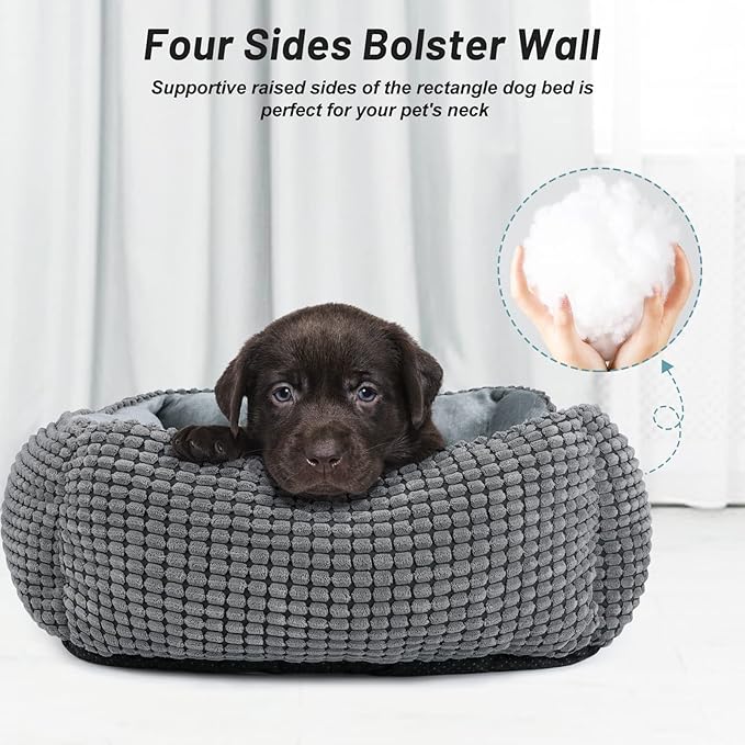 MIXJOY Dog Bed for Large Medium Small Dogs (25'', Grey)